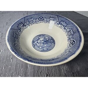 Vintage Decorative Bowl Collectors Chinese Art  Blue‎ White -  8 In